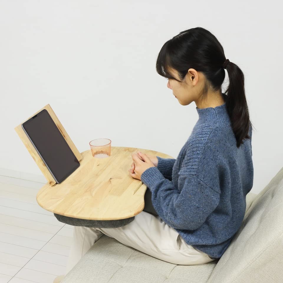 Amazon.co.jp: 膝上テーブル ラップデスク 天然木 ひざ上テーブル