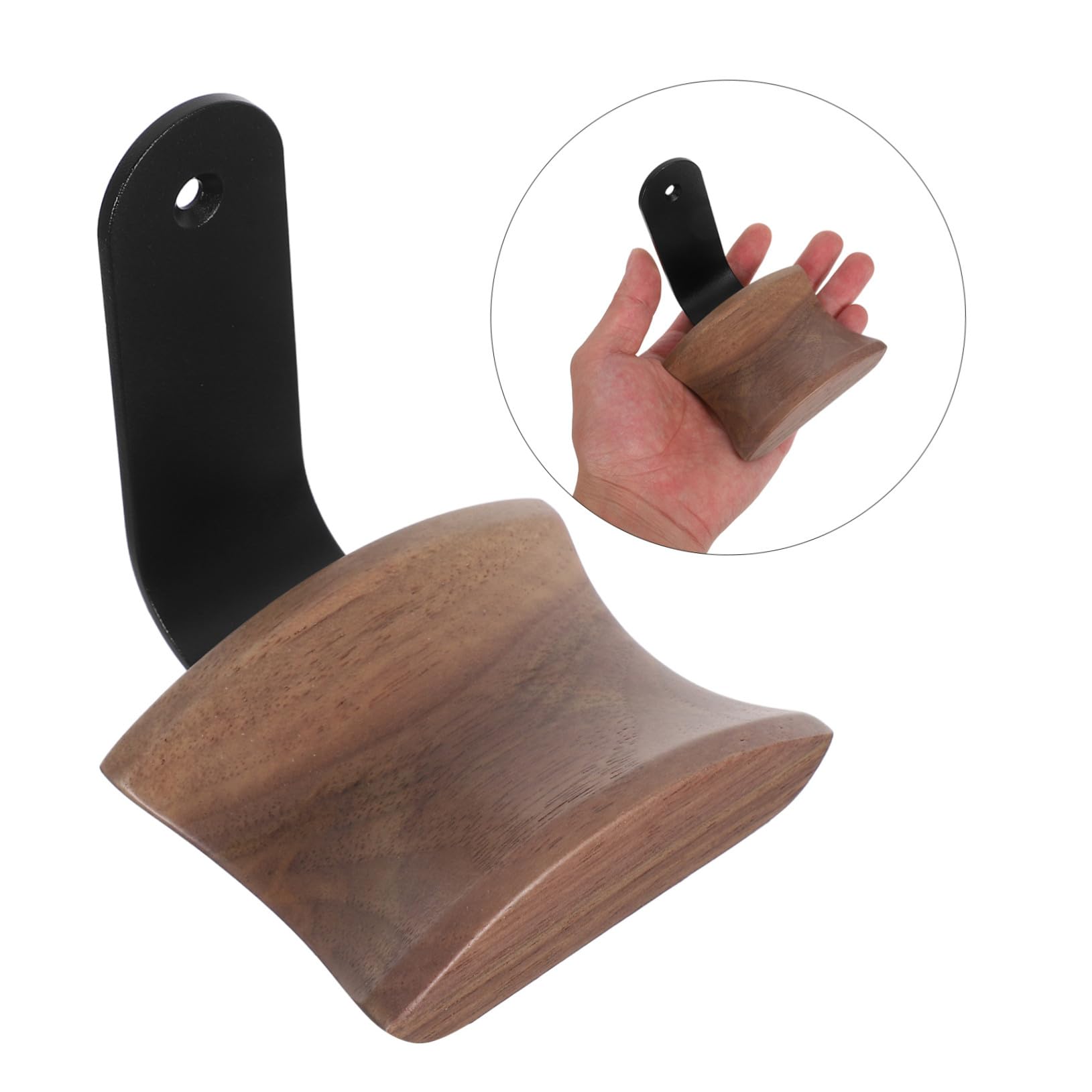 Operitacx Soporte Para Auriculares De Pared Gancho De Madera Para Oficina y Hogar Soporte Compacto Para Auriculares Colgador