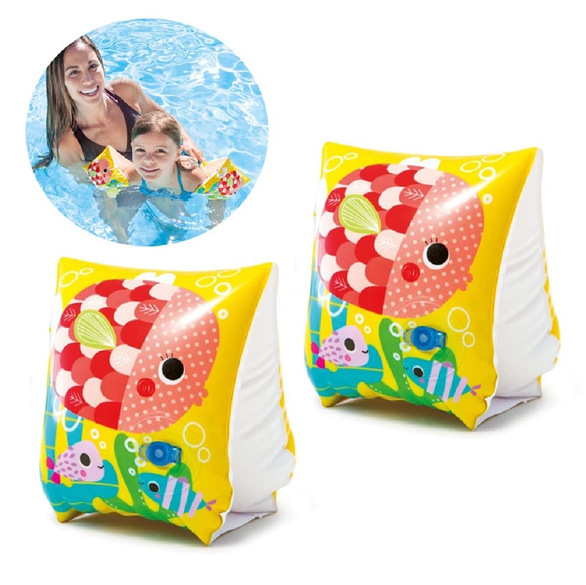 Toyshine PVC Swimming Arm Float Rings for Kids, Arm Floaties Inflatable