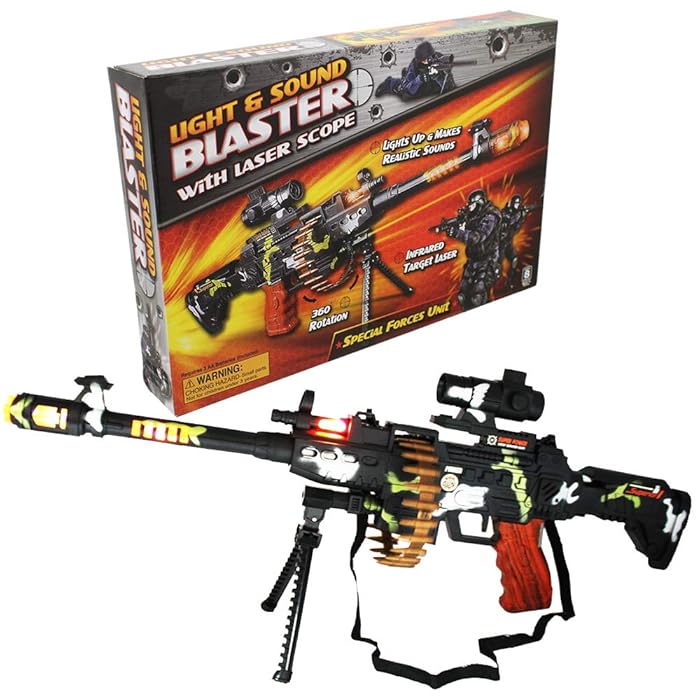 Buy The Dreidel Company Rapid Fire Machine Gun with Laser Scope, Rapid