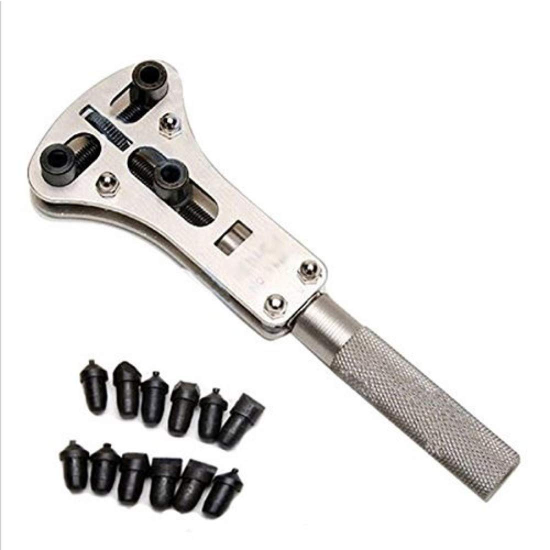 DIY Crafts Watch Repair of Back Opener Wrench Large Watch Case Movement Holder for Waterproof Watch, Change Battery Yourself Battery Tool Set Watch Repair (Pattern NO # 1, Silver) (B07NJM3LRH) Amazon Price History, Amazon Price Tracker