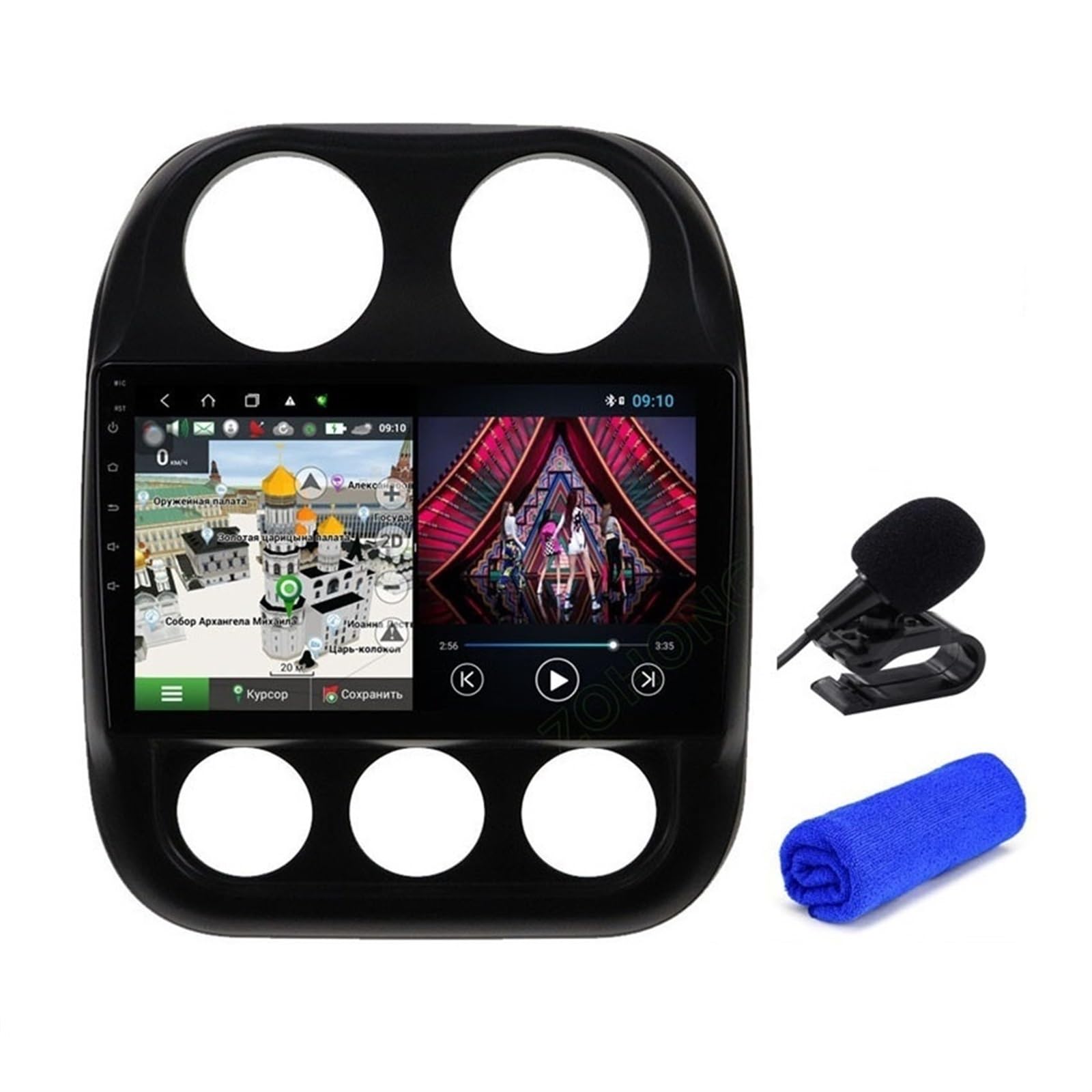 JodrivaDSP 4G Head Unit Android 10 Compass Patriot 2010-2016 GPS Navigation Car Radio Multimedia Video Player Autoradio Stereo Car Radio with Touchscreen(S9 8Core 4G 64G)