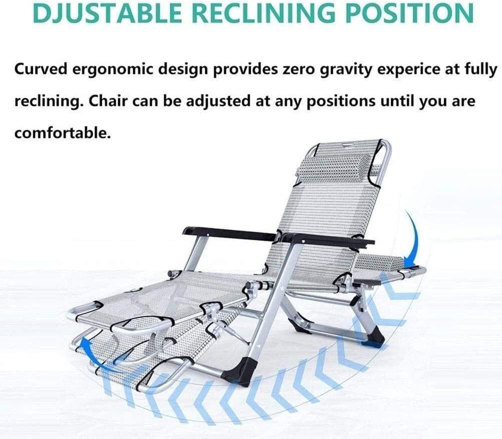 Sun Lounger Patio Reclining Chairs Garden Rocking Chair for Adults in Zero Gravity Deckchair for Outdoor Patio Covered Terrace Front Porch Folding Barbell Support 200 Kg Sun Lounger Chair