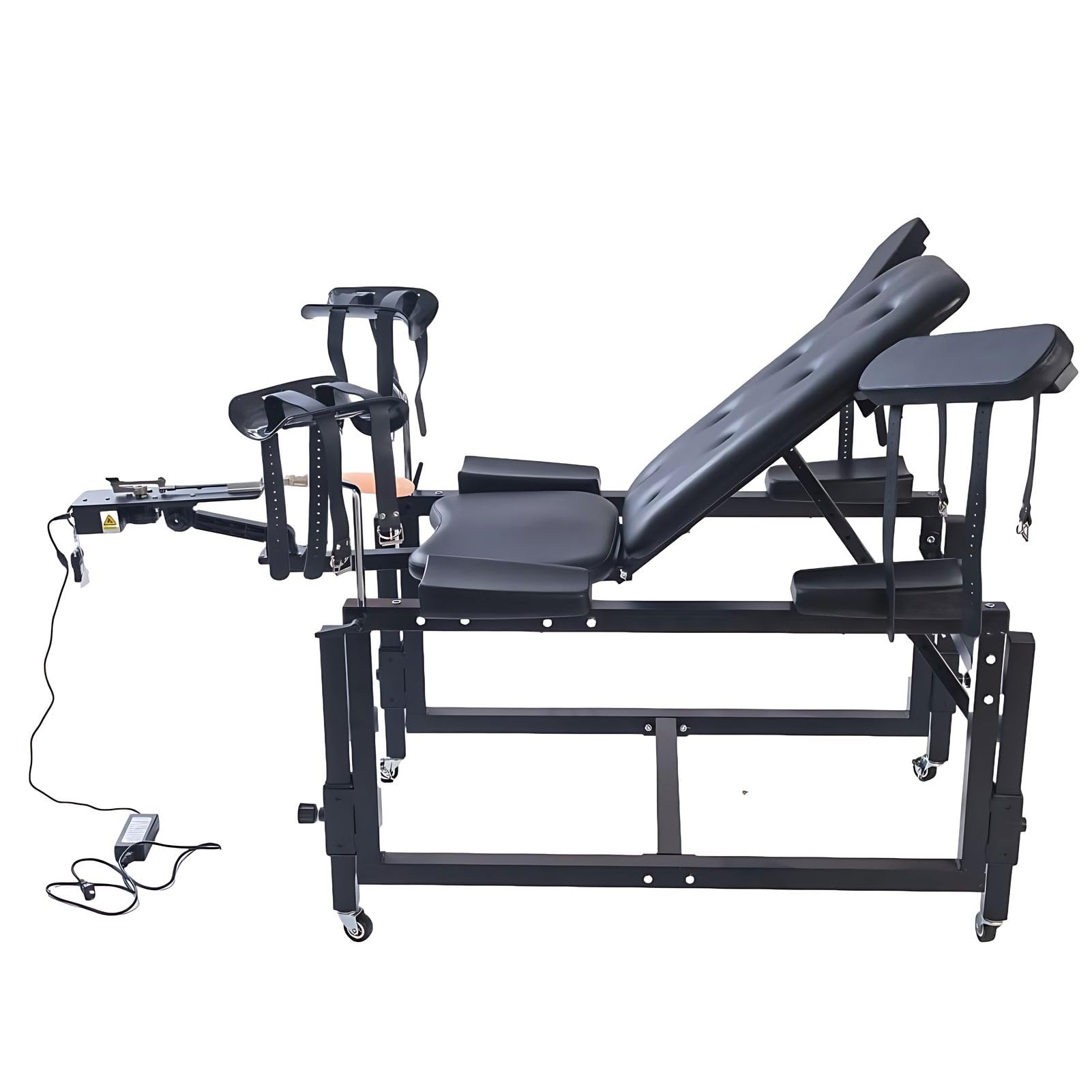 HSDwerwh 2-In-1 Sex Chair With Sex Machine Multifunctional Bondage Sex Furniture SM Sex Machine BDSM Bondage Restraints Bed Handcuffs For Couples
