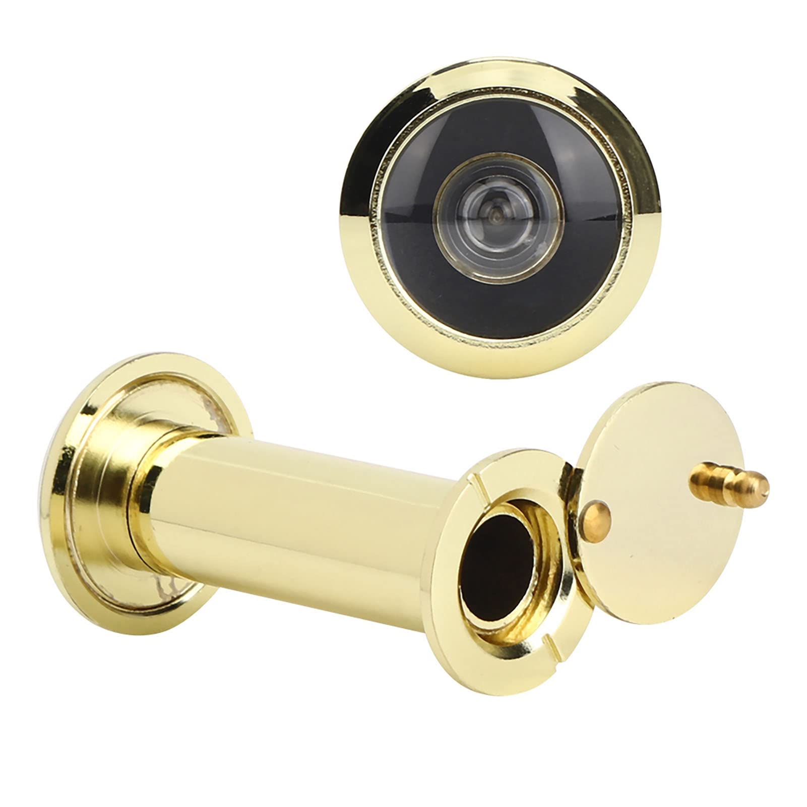 lyrlody Mirilla de Puerta Mirilla de Aleación Gran Angular de 220 Grados Espesor de Puerta de 55 a 90 Mm Cubierta de Privacidad Diseño Roscado para Puertas de Metal de Fibra de Vidrio de Madera