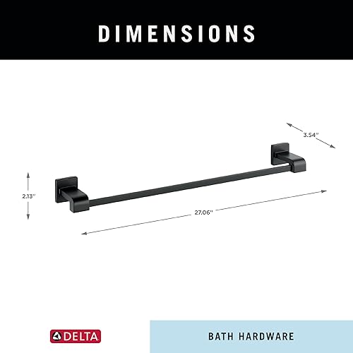 Miniatura 6 de DELTA 77524-BL Ara - Toallero, 24 pulgadas, negro mate, 24 unidades