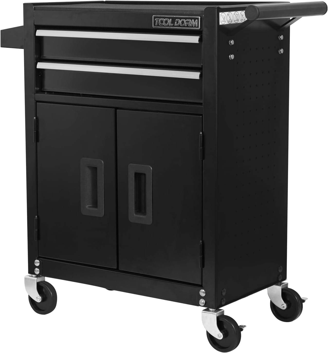 Tool Box Organizer, 21inch Rolling Tool Chest with Wheels, Lockable Rolling Tool Cabinets, Tool Cart with Drawers for Workbench, Craftsman, Mechanic, Garage, Workshop(Black, 2 Drawer)