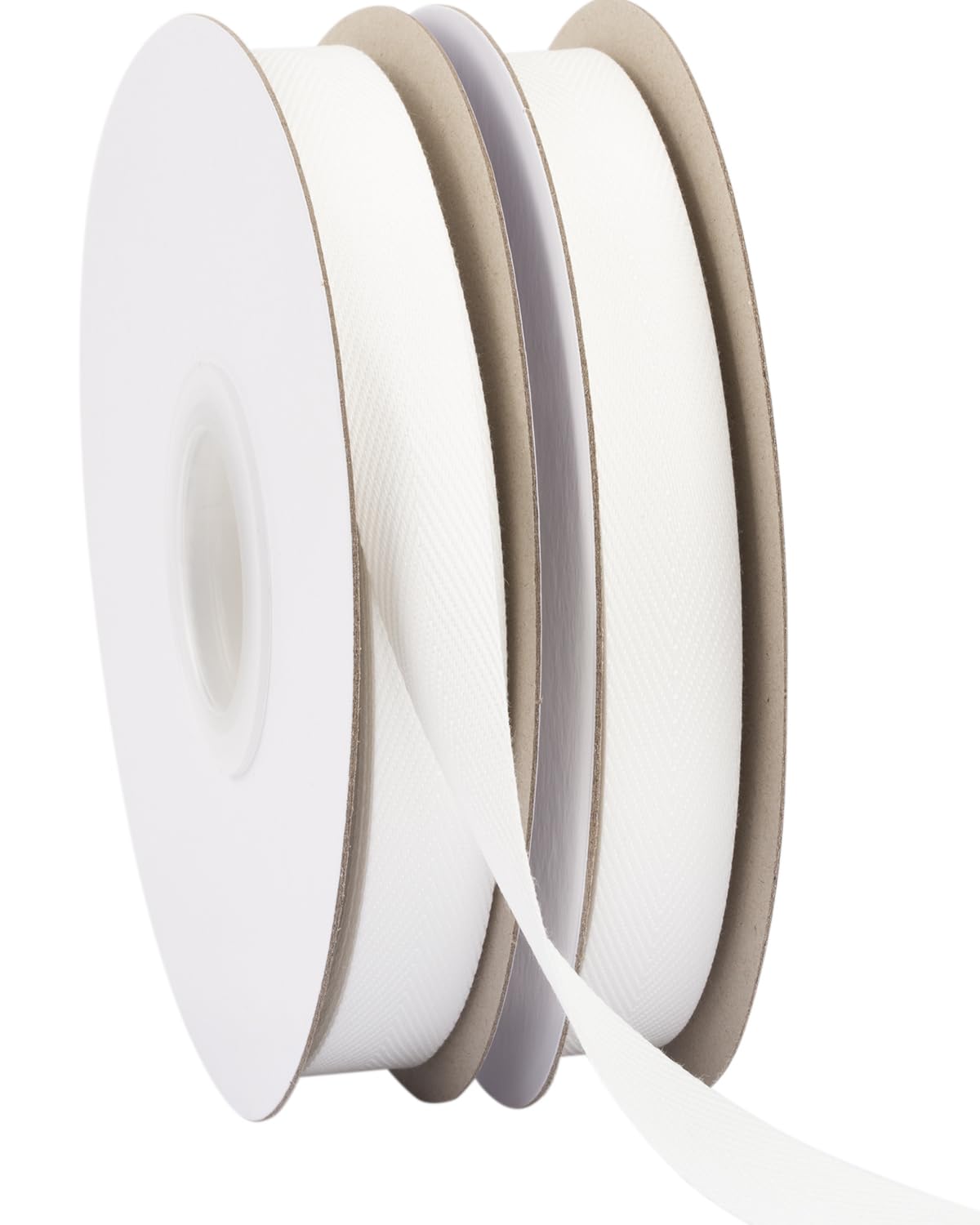 Ribbonitlux Tape Twill Ribbon 16mm x 22.5 Meters, Soft Off White Herringbone Bias Tape for DIY Craft Sewing, Gift Wrapping - Image 2