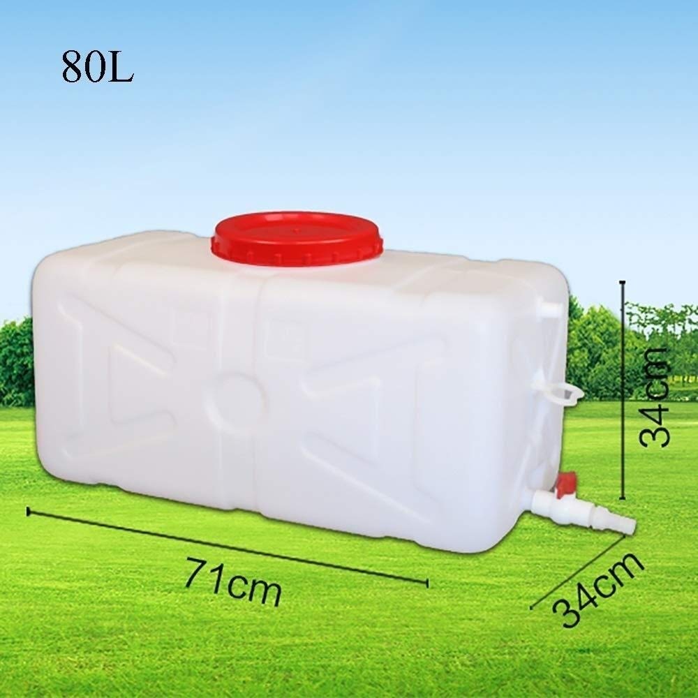 Bidon aqua 80L Bidón De Agua Plastico Depósito De Agua Gran Capacidad Contenedor De Almacenamiento De Agua Con Tapa Y Grifo Dispensador De Agua Portador De Almacenamiento De Agua Para El Aire Libre Cá