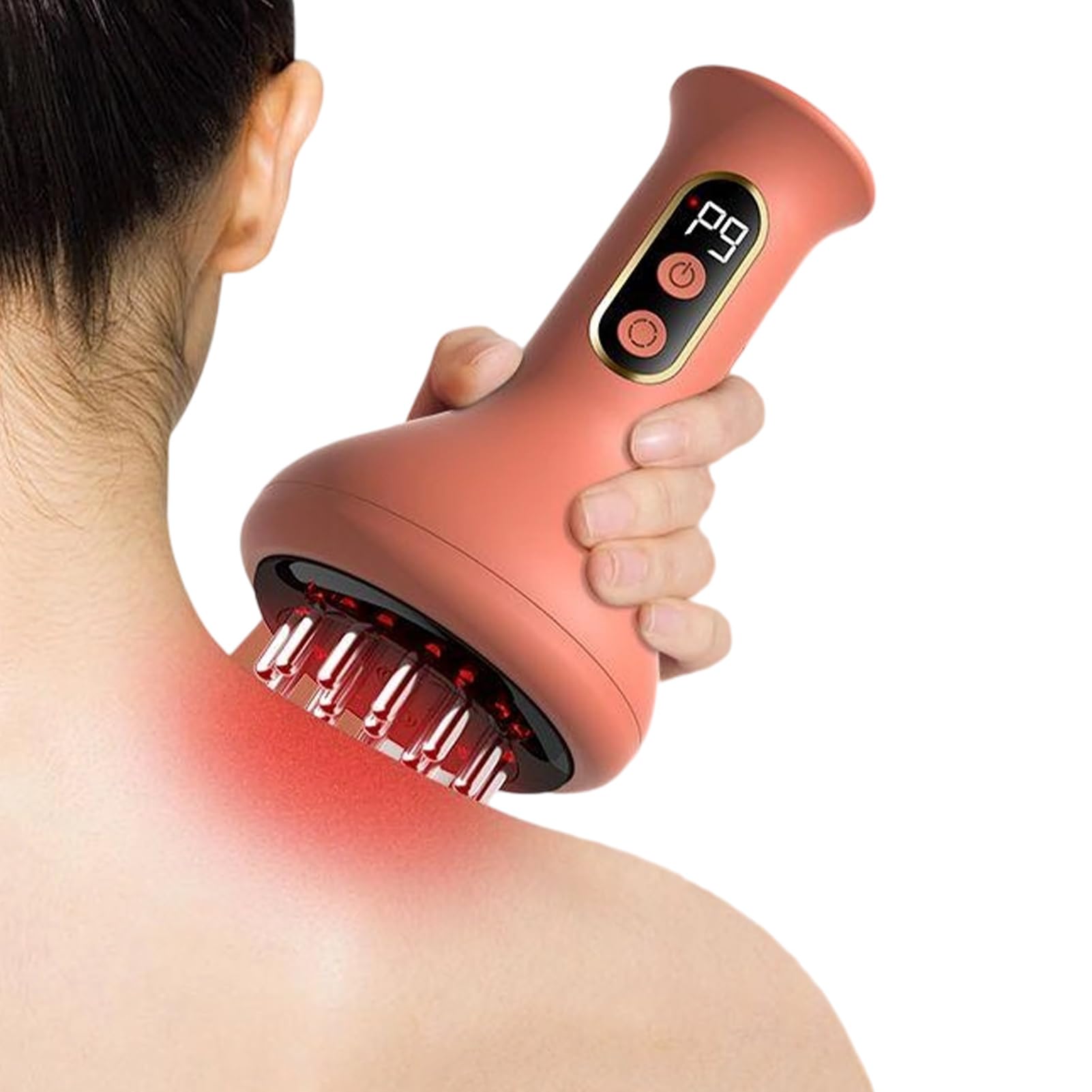 Massaggiatore elettrico per cellulite – Dispositivo dimagrante con vibrazioni portatile | Strumento portatile per modellare il corpo | Attrezzatura per terapia di riscaldamento regolabile Uomo Donna G