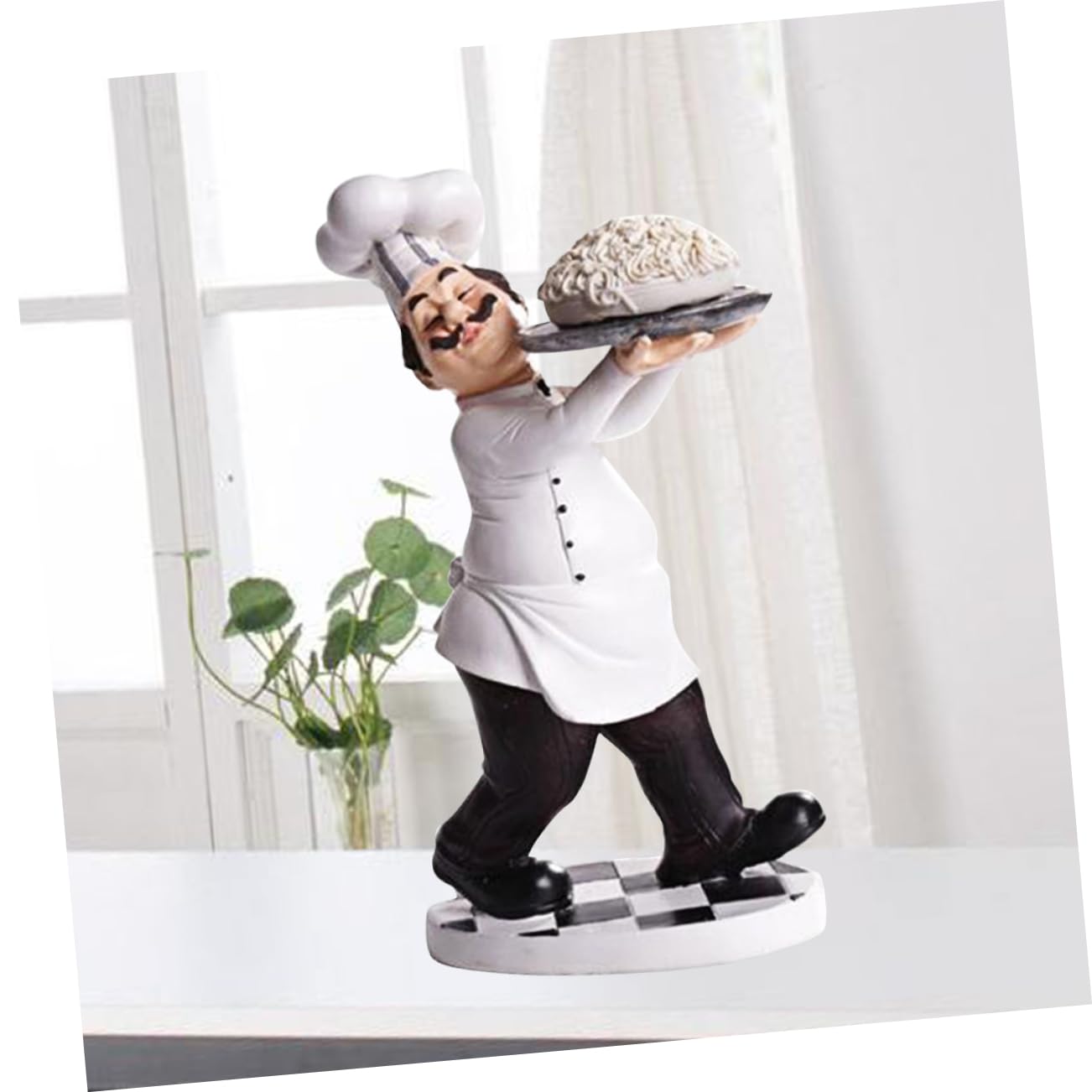 Decorazioni per la casa Decorazioni per la casa Pranzo Decorazione natalizia Tavolo Top Decor Chef Staute Fat Chef Figurine Decorazione Italiana Chef Cucina Decor Bianco Italia Versione