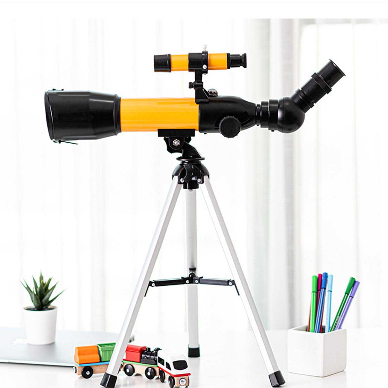 BijooT Télescope Astronomique avec Trépied Court Télescope Réfracteur pour Débutants Cadeau d'anniversaire pour Enfants