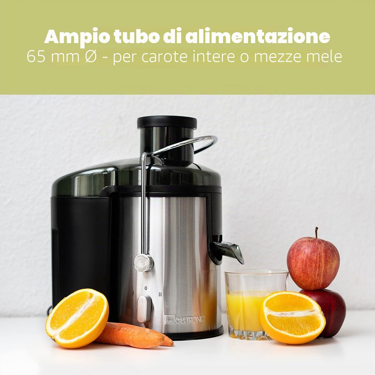 Clatronic AE 3666 Centrifuga Professionale con Separatore, Due Velocita, 400W