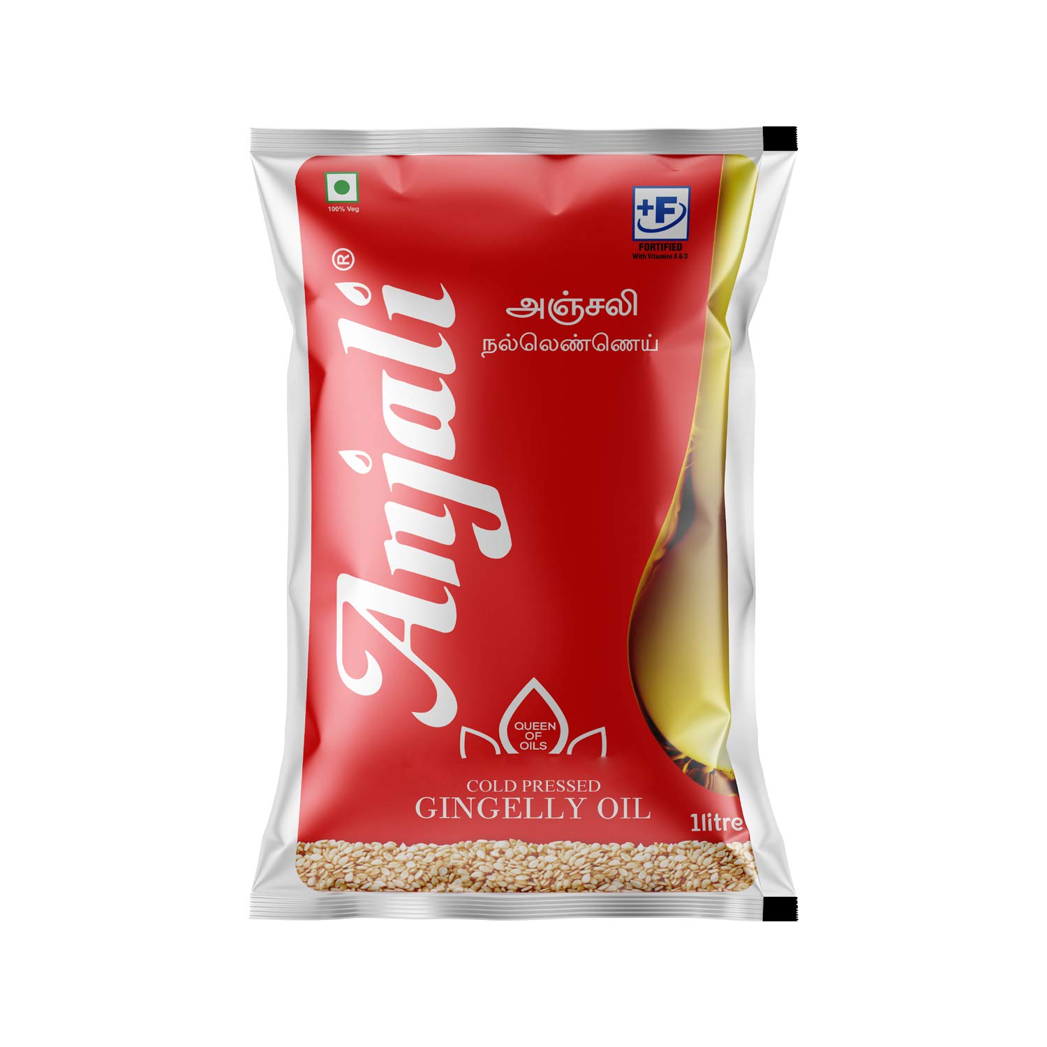 Anjali Cold Pressed Gingelly / Sesame Oil (1 Litre Pouch)