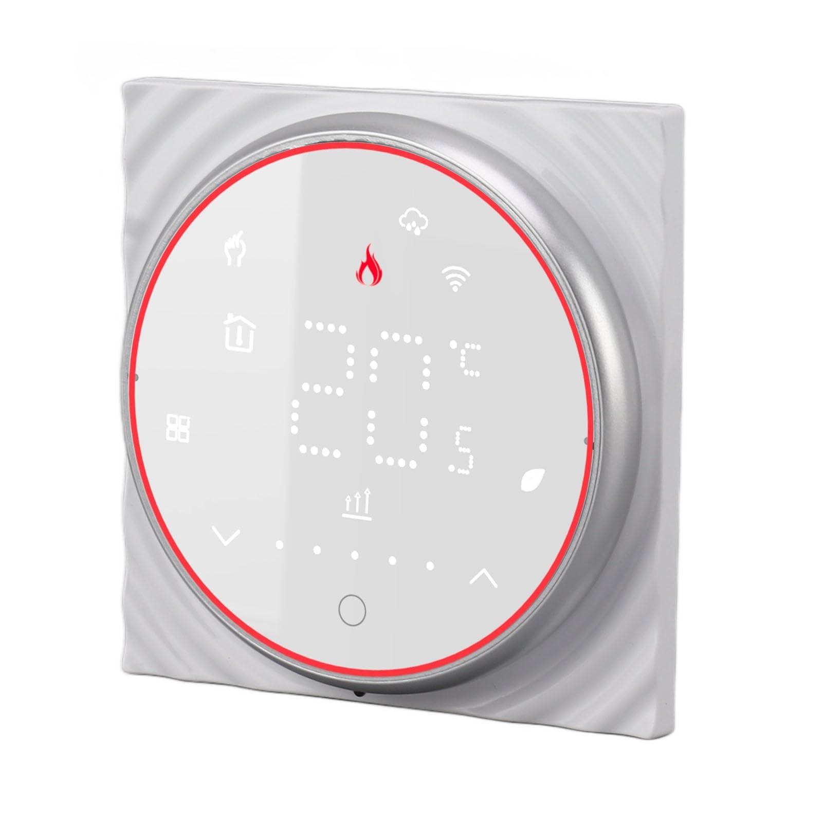 KUIDAMOS Termostato Inteligente Control WiFi Programable de Alta Precisión para Calefacción del Hogar y Montaje en Pared de CA 86 Mm 200 G (Blanco)