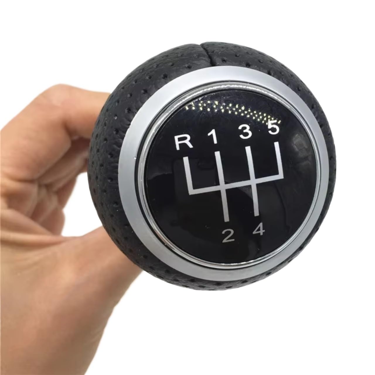 HILLAR Car Gear Stick Knob for Ibiza 6J for Seat for Leon MK1 12mm 5/6 Speed Gear Shift Knob Lever Stick(Silver R12345)