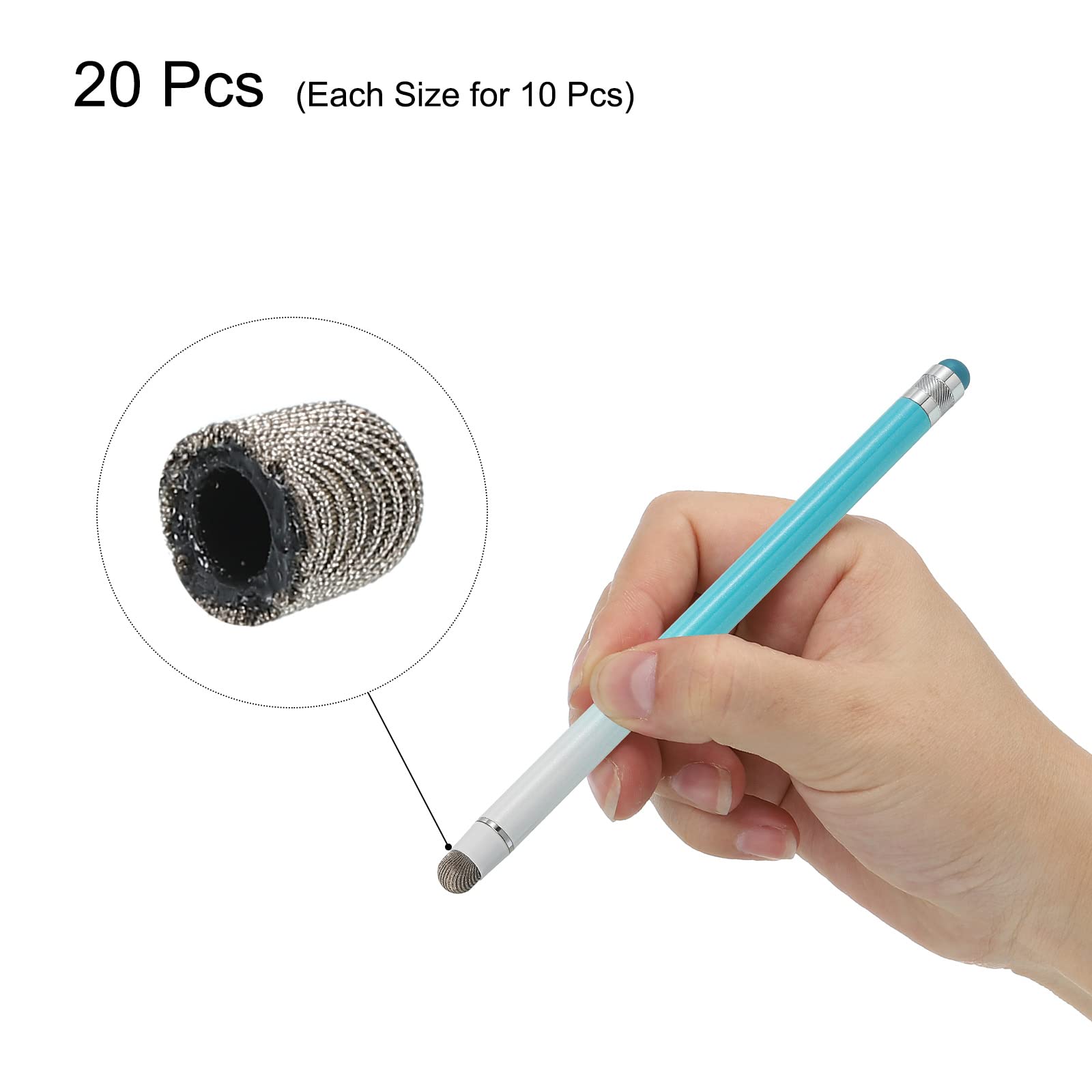 QUARKZMAN 6pz Metallo Stilo Penna Biro Penna 2 in 1 Universale Retraibile Inchiostro Penna con Stilo Punte per Tutto Capacitativo Touch Screen Dispositivo, Verde