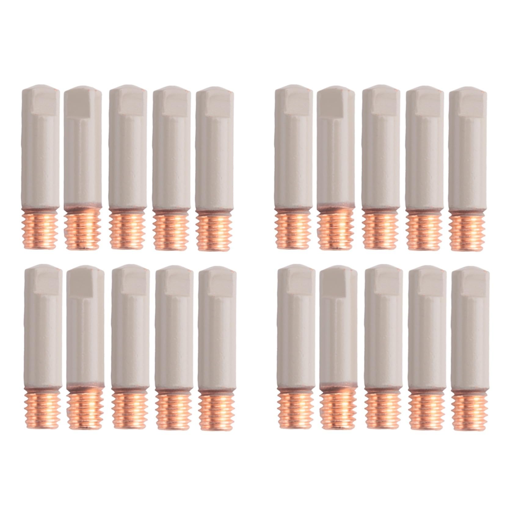 Jnchdghwa As Shown 20X Mb 15Ak Welding Contact Tips Coating Protect 25Mm M6 Gas Nozzle Tip Mig Welding Torche Welding Tool Parts 0.8Mm