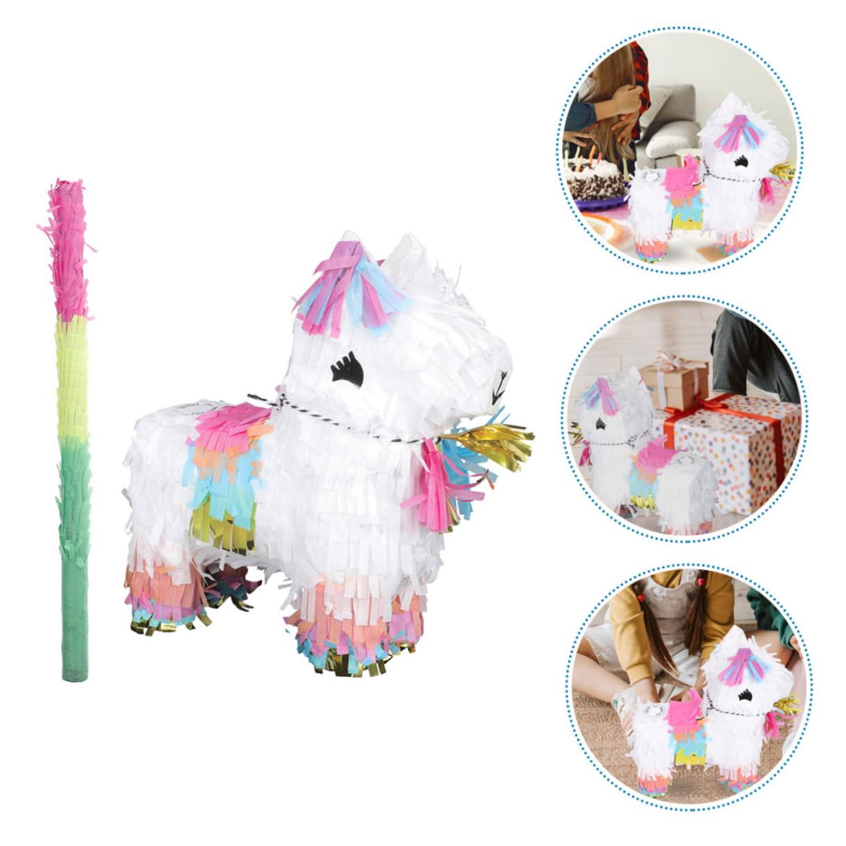 Piñata de Juguete con Forma de Animal 1 Juego de Papel | Fiesta y Celebración, Rellenable con Caramelos, Diseño 3d Adorable, Caja Práctica para Romper
