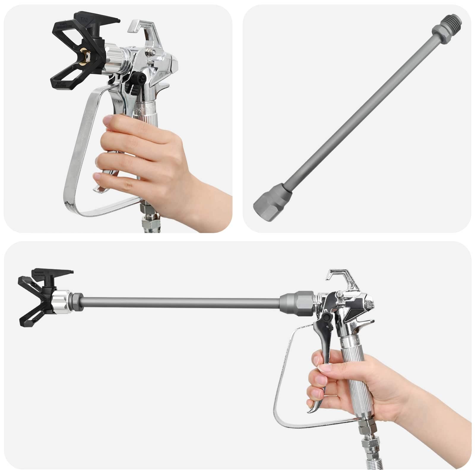 vidaXL Airless-Farbspritzgerät 7,6 m Schlauch 220V 1,5 L/min 200 Bar