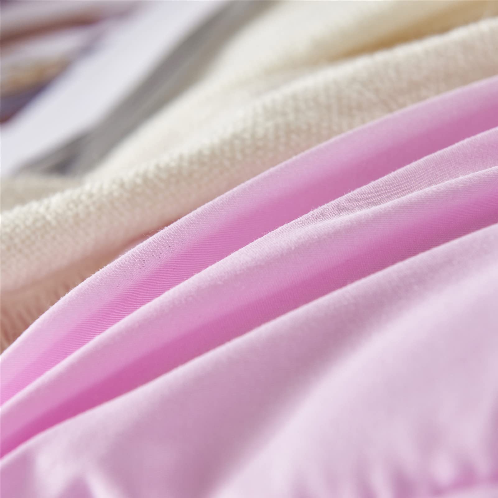 Couette 4 Saisons, Couette en Microfibre Edredon, Chaude Confort Légère Réversible Hypoallergénique Anti Acarien Couverture Hiver (Rose,150x200cm(1.5kg))