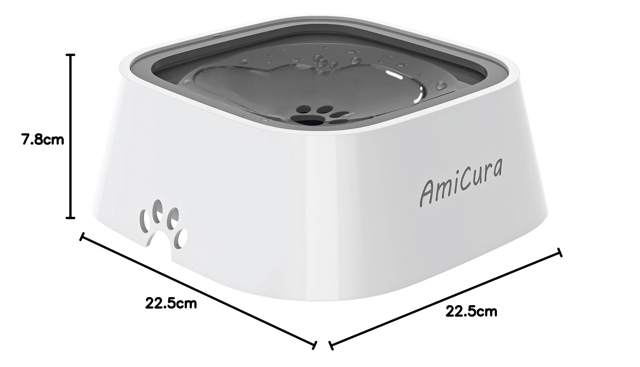 Amicura Gamelle Anti Fuite, Gamelle Eau Chien Anti Éclaboussure pour Chien Chat Chiot Cocker, Grande Capacité 1L Anti Glouton, No-Spill Gamelle d'eau Flottante pour Animal Voyage