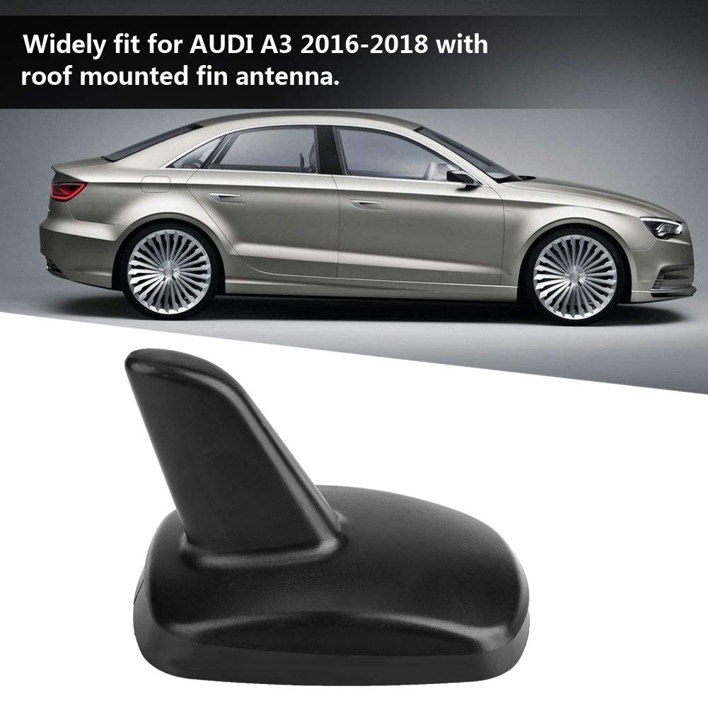 Kuuleyn Shark Fin Antenna, 3897ZIY Car Shark Fin Roof Antenna Decoration for A3 2016 2017 2018 - Black