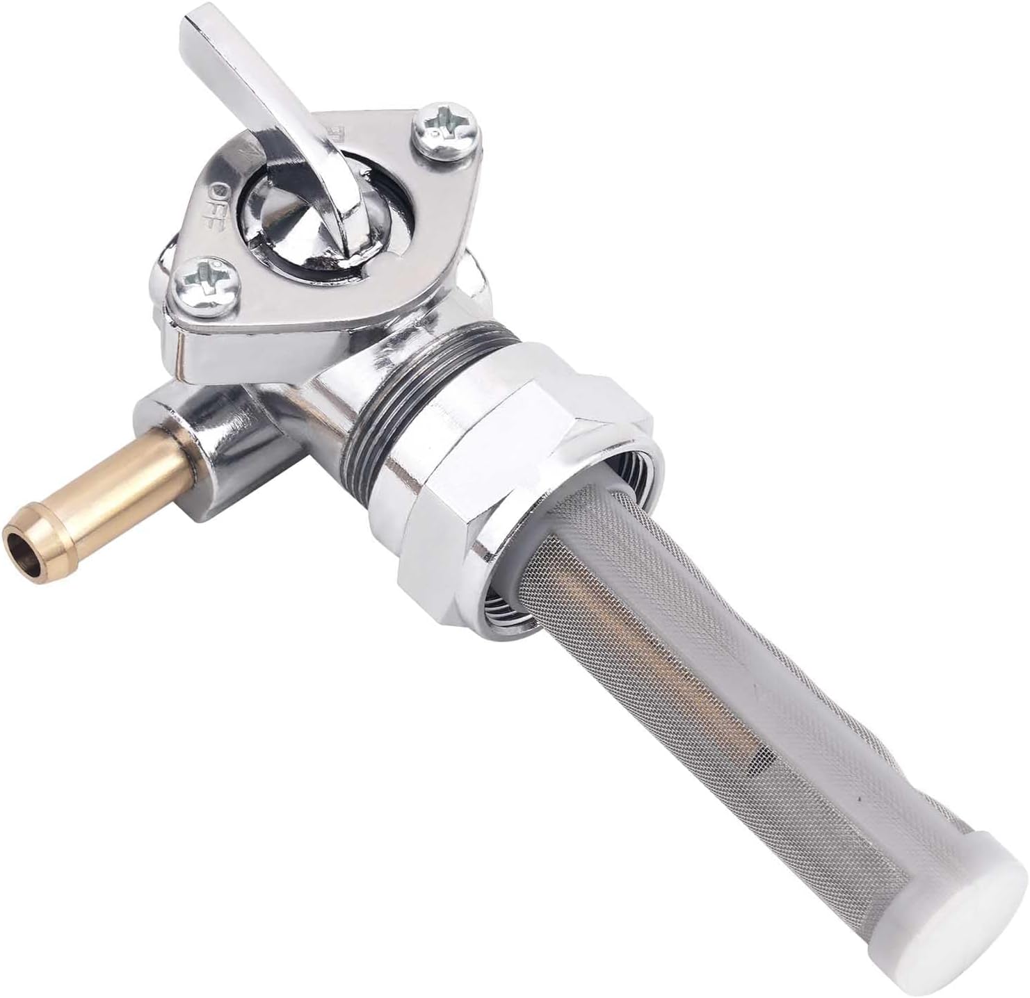 1*Fuel Tap Switch, Gas Tank Fuel Switch, Compatible with for Harley 62167-81, 62163-75, 62168-81, 62129-75T (Left Inlet),Rechter Einlass