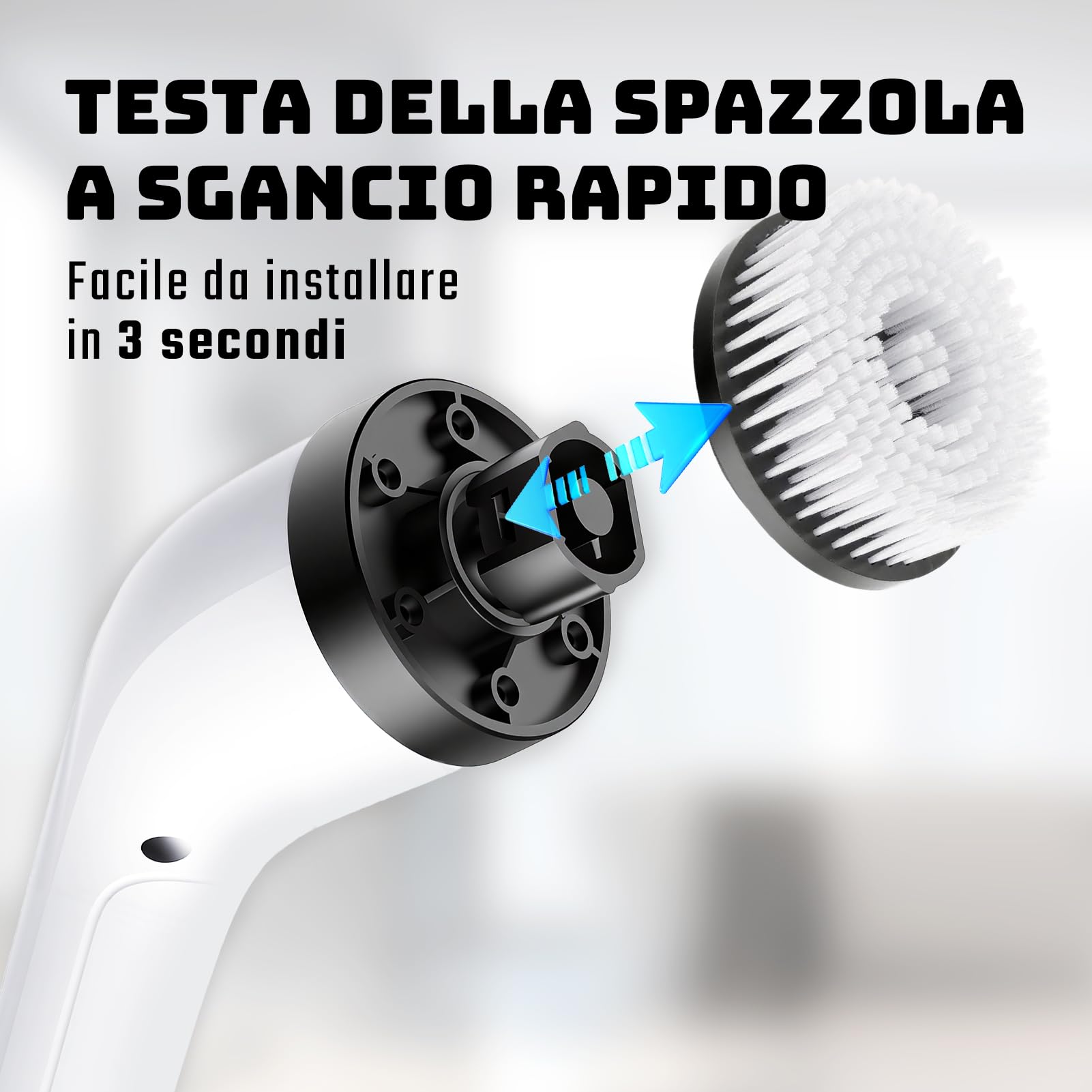Spazzola Elettrica per Pulizia, Spazzola Rotante Pulizia Casa 7 in 1