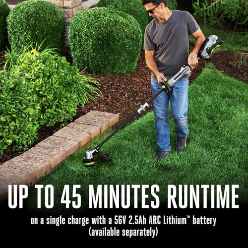 Image of EGO POWER+ String Trimmer, Battery Powered, 16 inch Trimmer for Weeds and Grass with POWERLOAD, Telescopic Carbon Fiber Shaft, Battery and Charger Not Included - ST1610T