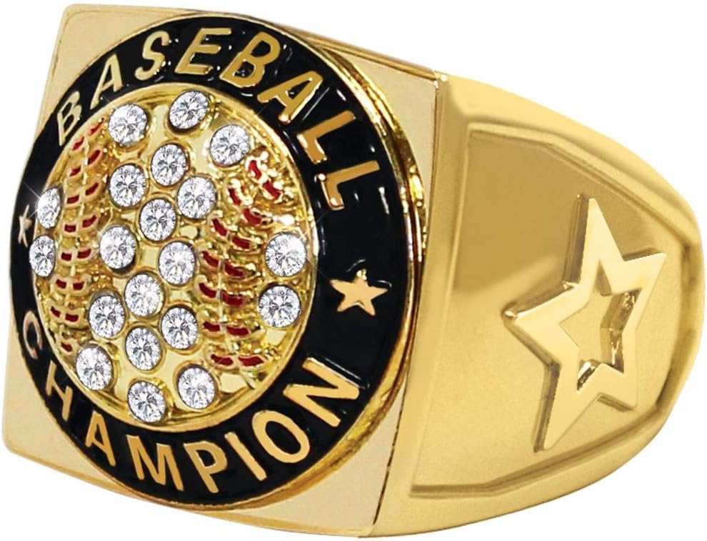 Crown Awards Baseball Gold Champion 2.0 Ring, Fantasy Baseball Rings, Prime
