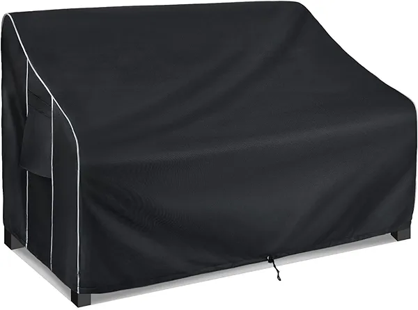 FORSPARK Patio Furniture Sofa Covers 79W x 38D x 35H 3-Seater inch Outdoor Waterproof Couch Loveseat Bench Cover, Black