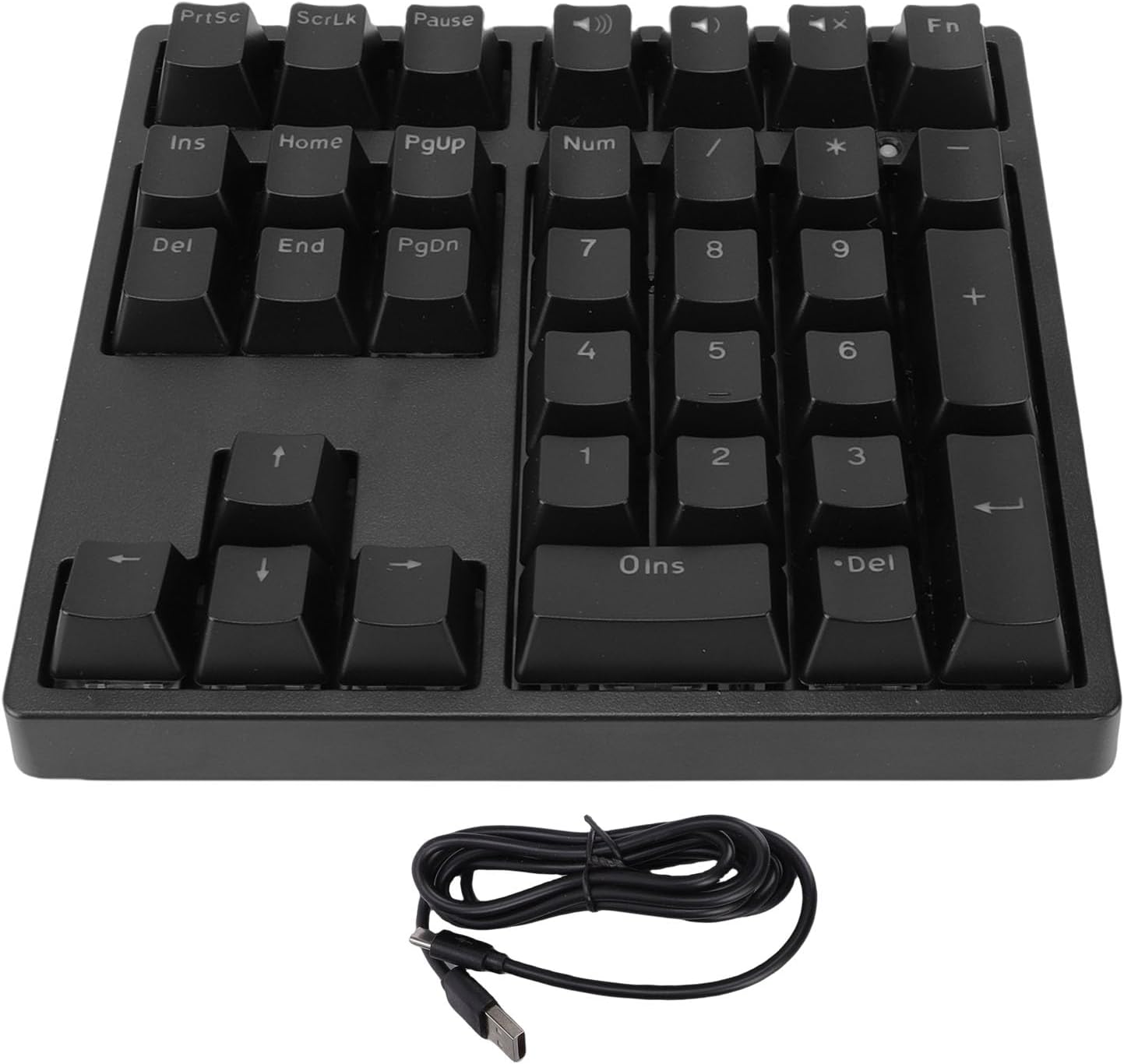 Number Pad, Mechanical 34 Keys USB C Wired Numeric Keypad with RGB Backlit, Blue Switches, Plug and Play for Laptop and Desktop (Black)