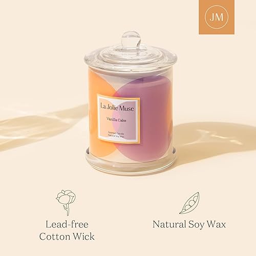 Miniatura 22 de LA JOLIE MUSE Vela de jazmín, velas de regalo para el día de la madre para mujeres con caja de regalo, velas perfumadas para el hogar, vela de soja