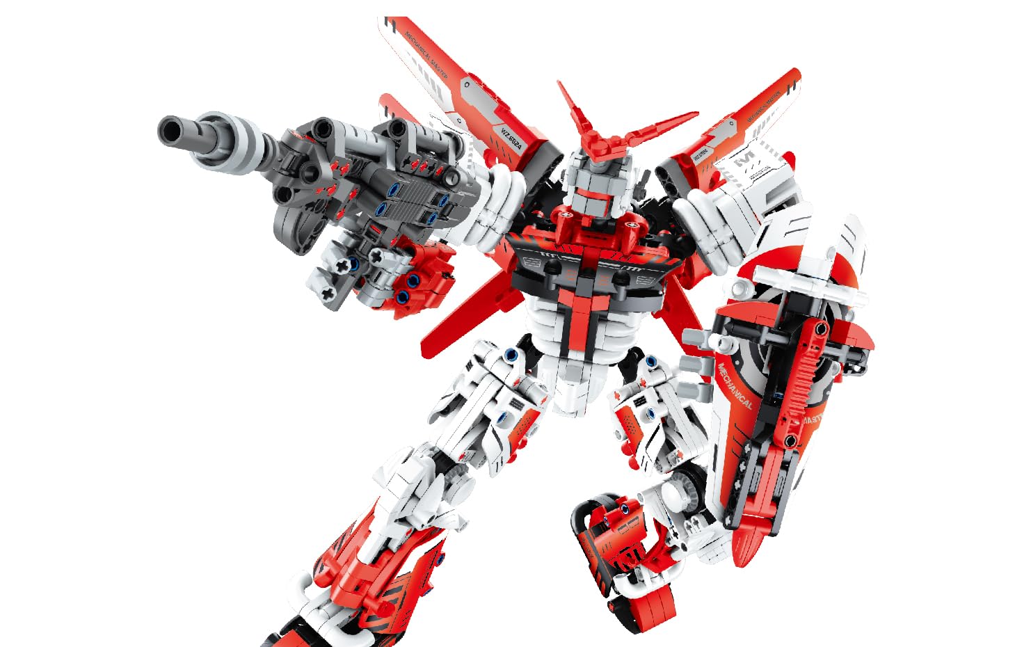 iM.Master - Robot de Juguete Mecha Warrior Rojo - Bloques de Construcción Adultos Niños - Maqueta Articulada - Funcionamiento Mecánico - 1100 Piezas - Juegos Educativos Stem - Maqueta para Construir
