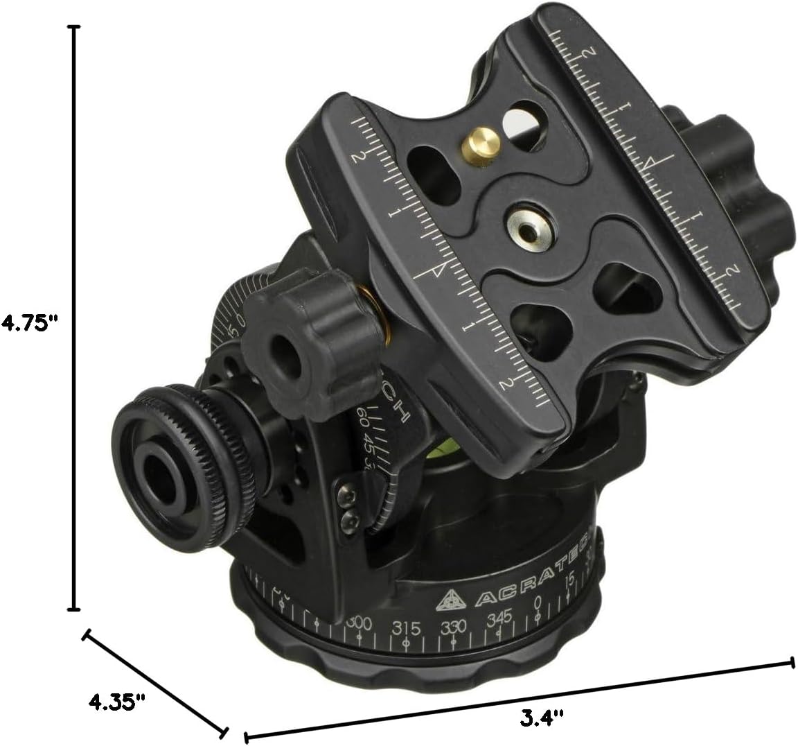 Acratech Panoramic Head with Arca-Type Quick Release (Classic Knob) with Leveling Base Bundle