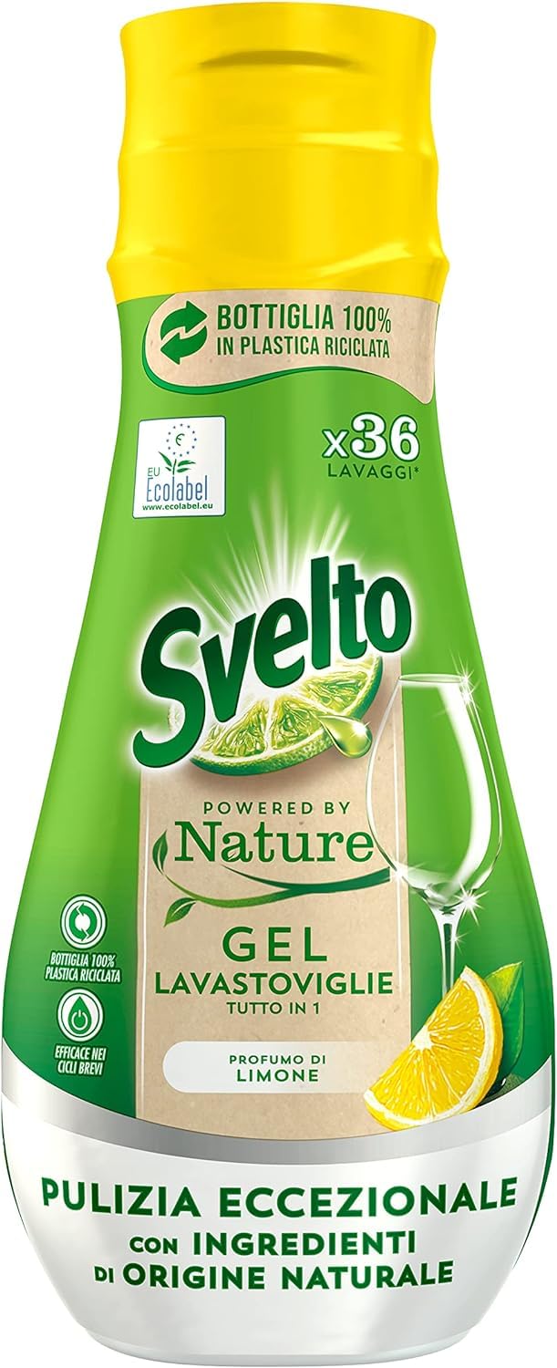 Italian Gourmet Gel Lavastoviglie Geschirrspülgel 6 x 36 Waschgänge | All-in-1, ingredienti di origine naturale; kraftvoll auch in kurzen, Gesamtnettogewicht 6 Stück + Kostenlos Polpa 400g