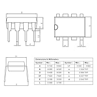 Vista 4 de LM358P LM358 Amplificador Operacional Dual IC Om-Amp DIP-8 (Paquete de 50 piezas)