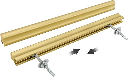 Paquete de 10 tiradores ajustables de latón cepillado para gabinetes y cajones, centros de agujeros ajustables de 2 pulgadas a 8 pulgadas