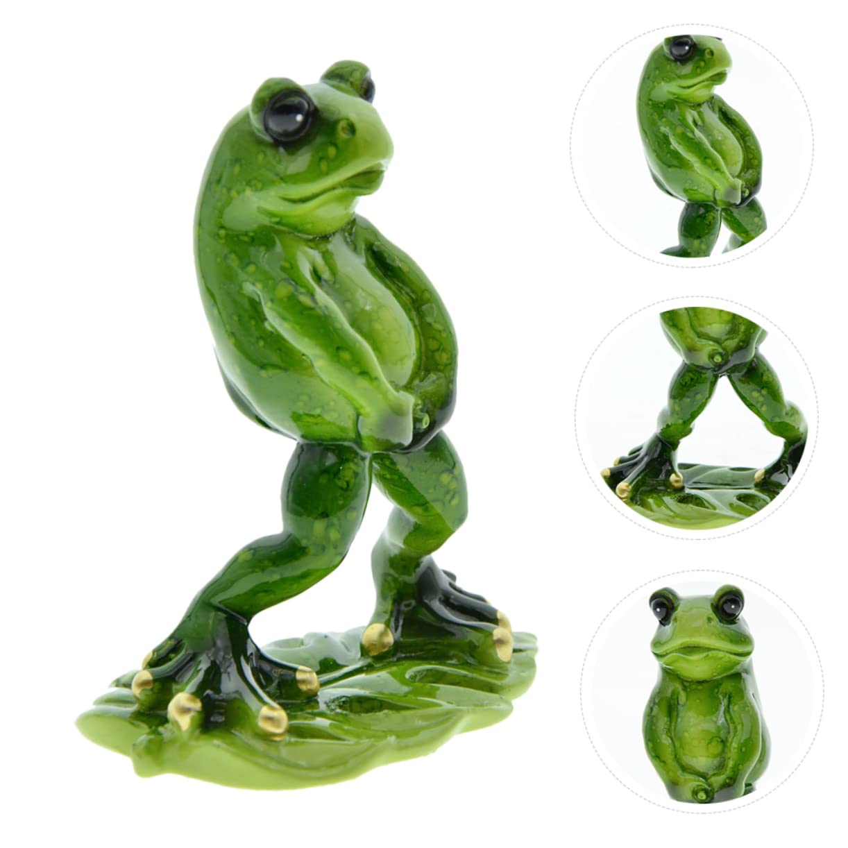 Amazon.co.jp: GARVALON 搞笑尿尿蛙樹脂置物 グリーン 屋内屋外対応