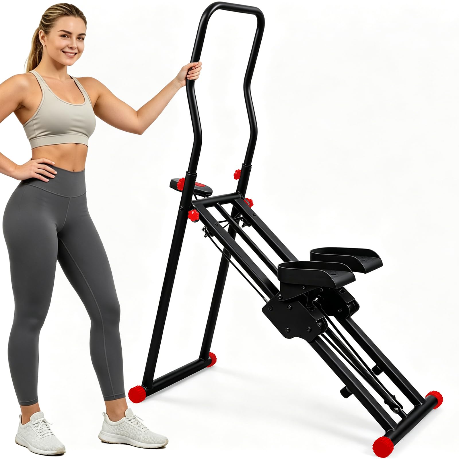 Goutime Vertical Climber, Full Body Workout Stair Stepper (Black)