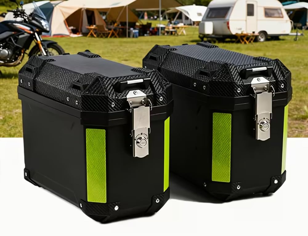 Generisch 2X Motorrad Seitenkoffer 30 Liter Aufbewahrungsbox, Hochbelastbares PP-Material
