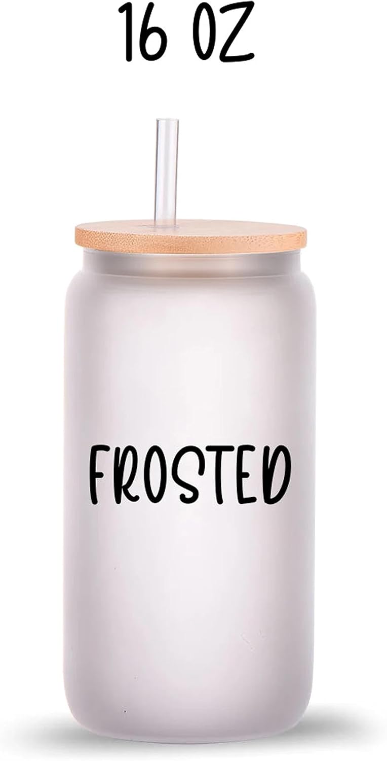 Gossby 16oz Personalized Dog Mom Glass Tumbler with Lid, Straw - Custom Birthday, Christmas, Mothers Day, Fall Gift for Dog Lover Women with Design, Name - Dog Owner Gift - It's Never Just A Dog
