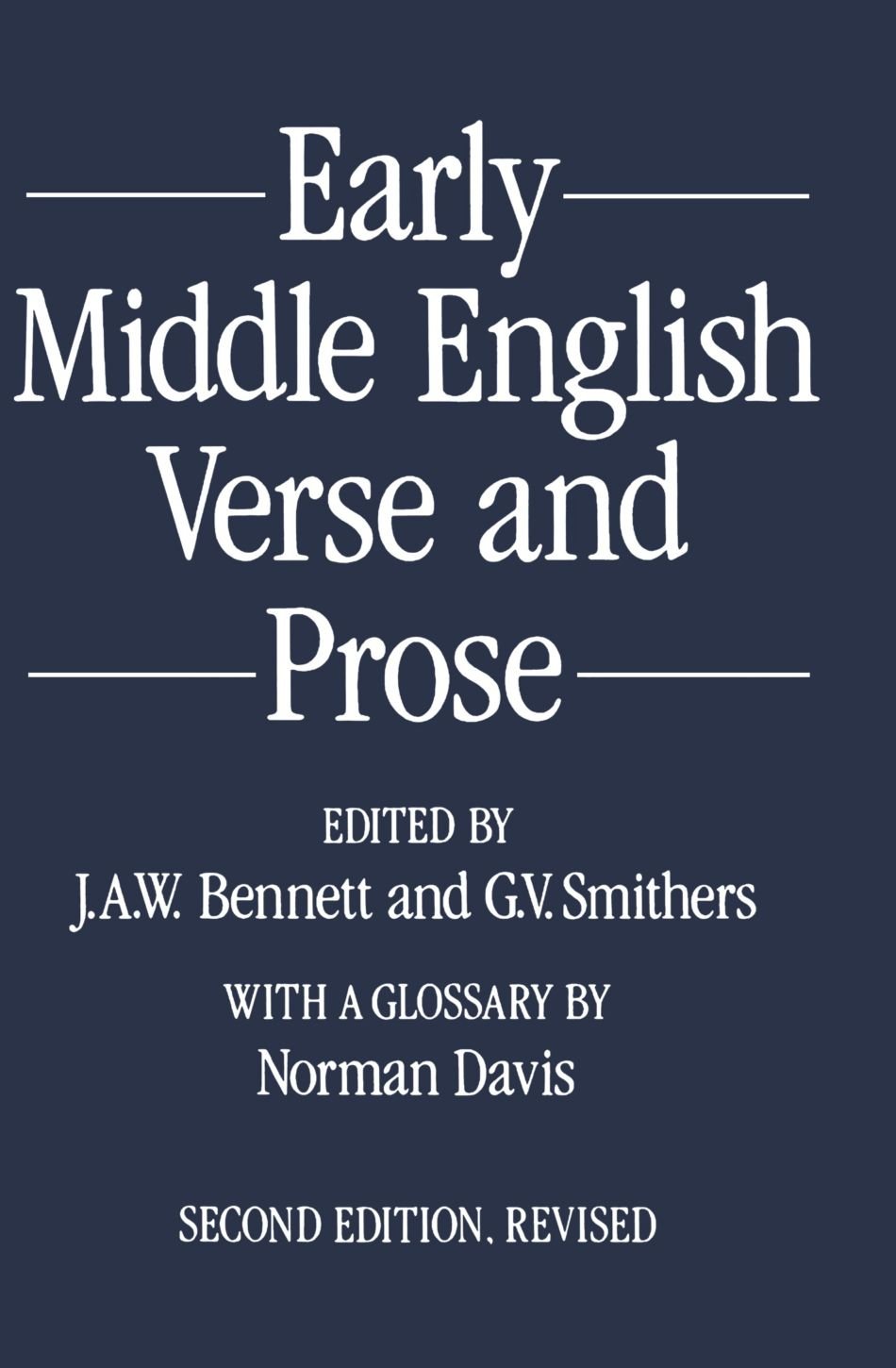 Early Middle English Verse And Prose