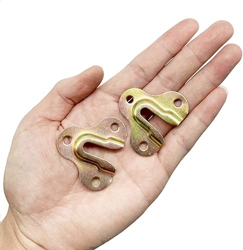 Miniatura 5 de 20 piezas de zinc amarillo ojo de cerradura perchas espejo marco perchas taza clave capa colgante estante de madera montaje en pared solo ojo de