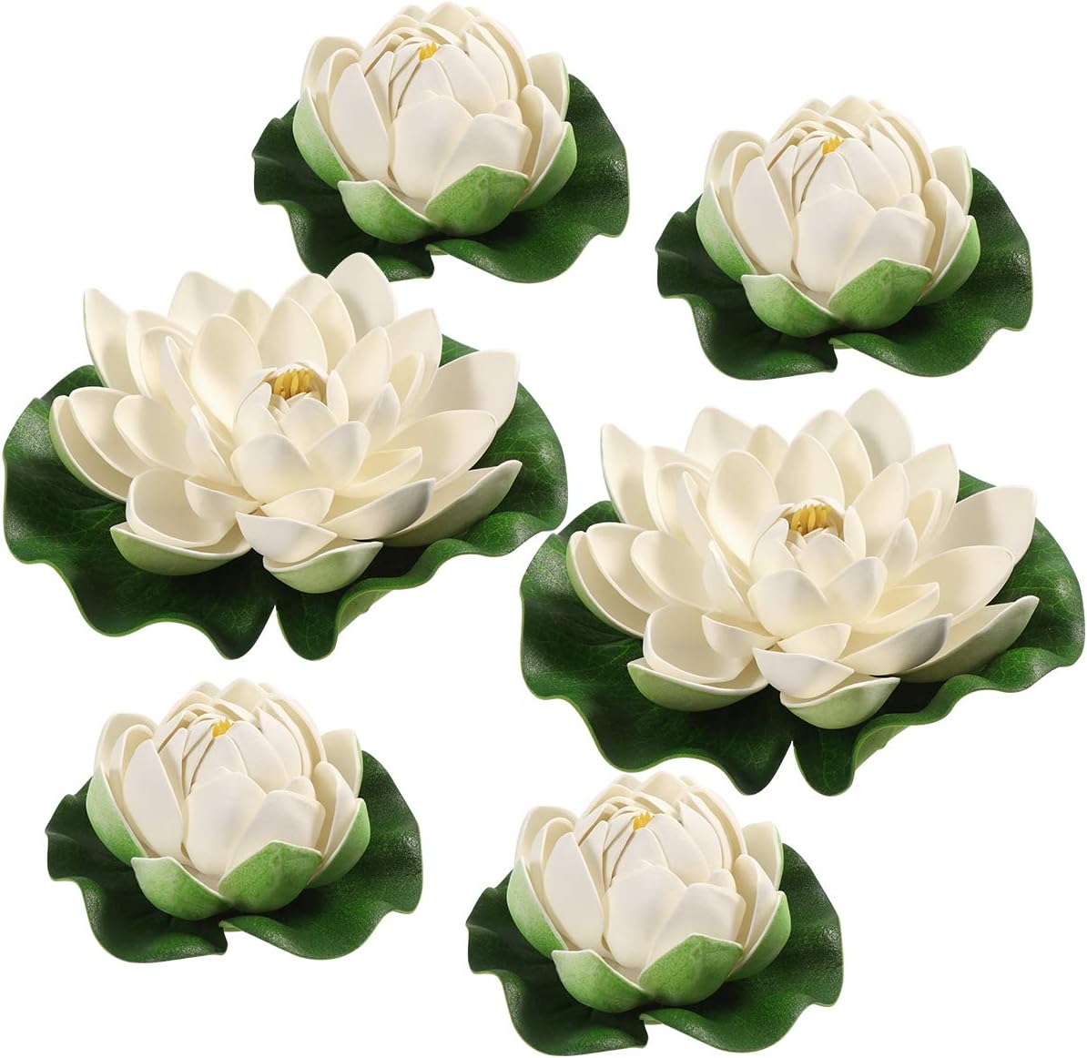 WINOMO 6 x artificial pond plants, lotus lilies