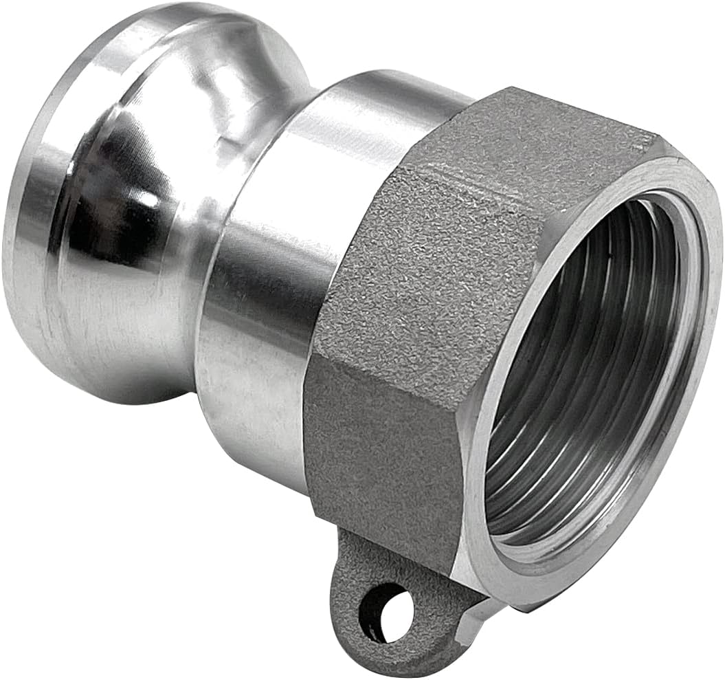 BITOTU 2PCS Type A Aluminum Global Cam and Groove Hose Fitting NPT A-200 2" Type A with 2 PCS Camlock Gasket Male Camlock with Female Threads (2 inch, Type A) : Industrial & Scientific