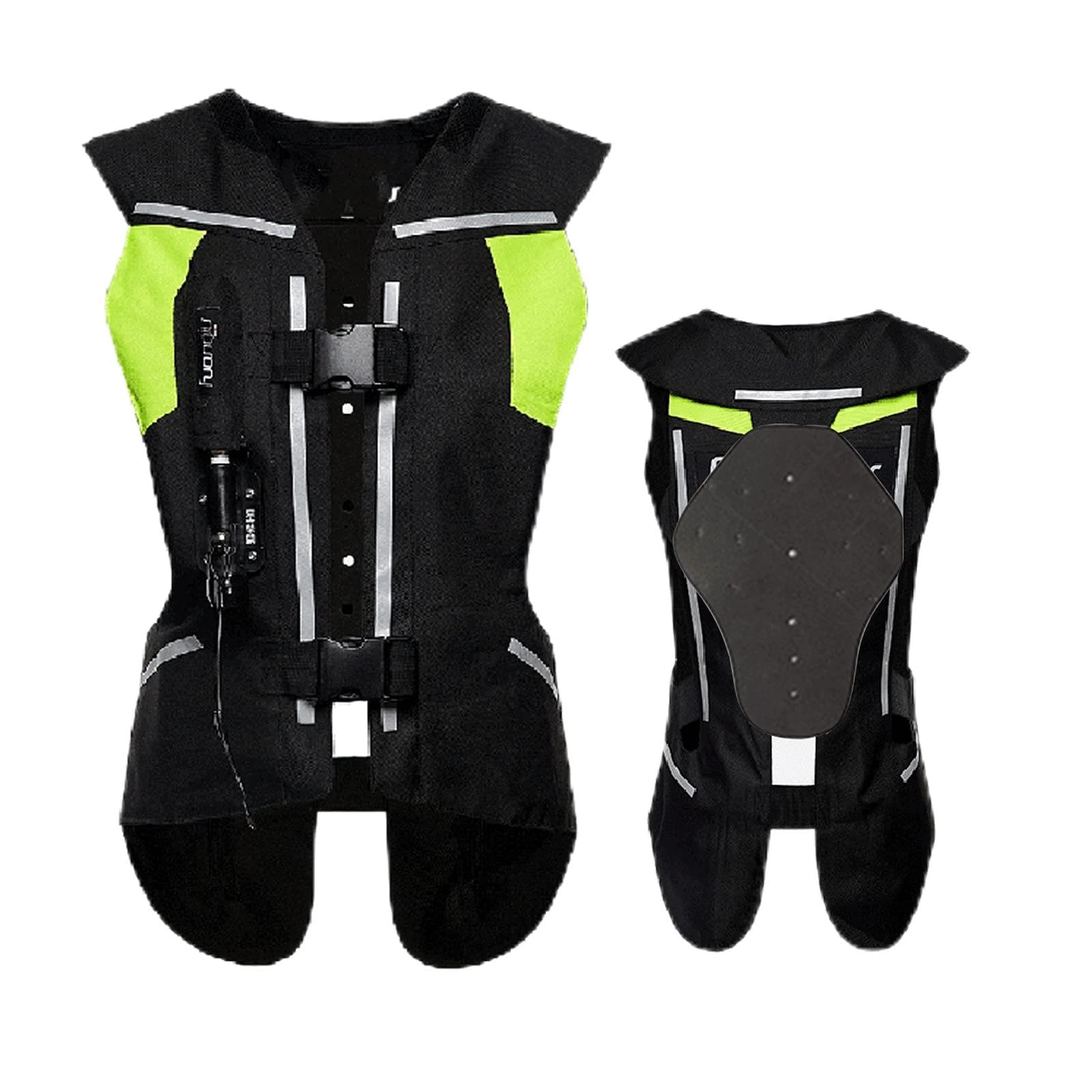 Airbagweste Reiten Damen Motorrad Airbag Weste Abnehmbare Rüstung Auf Der Rückseite Verwendet Für Motorradfahren, Reitsturzfestigkeit (Ohne CO2-Kartusche, S-3XL, 2 Farben) Fahrradausrüstung