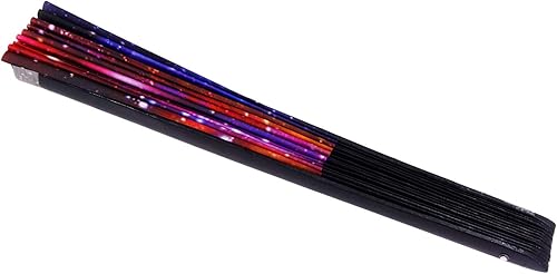 Miniatura 9 de meifan Abanicos plegables grandes, ventiladores clack, fanáticos rave, ventilador plegable de mano, accesorios de festival de bambú para mujeres y