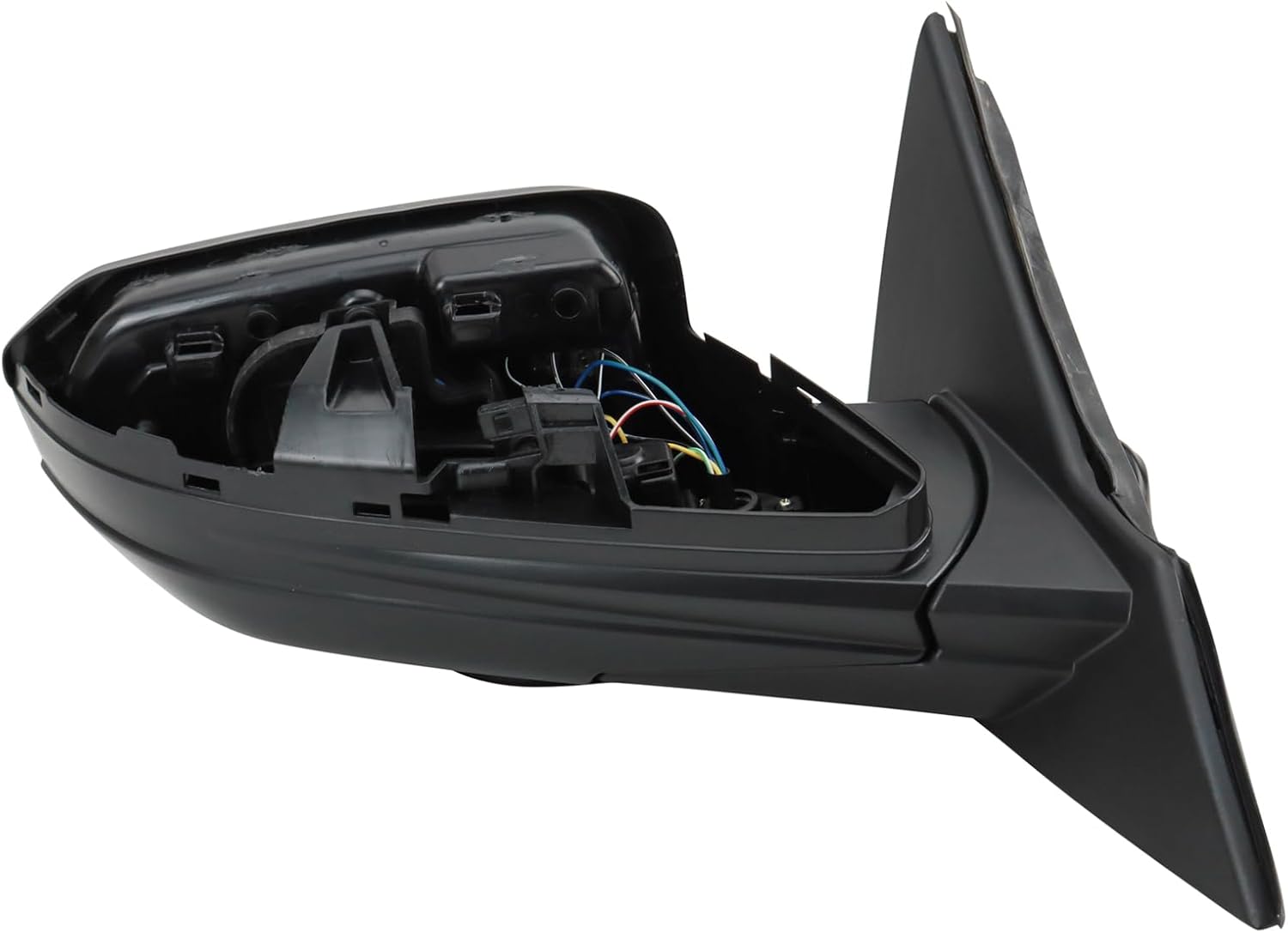 TRQ Passenger Side Power Heated Mirror Smooth Black Paint to Match Compatible with 2021-2022 Honda Insight HO1321353